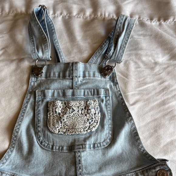 Justice Light Blue Denim Overalls - Picture 3 of 5